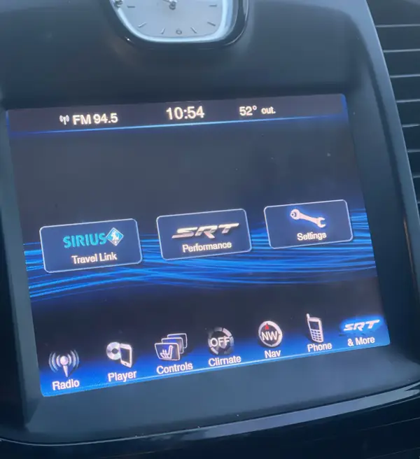 SRT menu — Chrysler 300